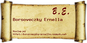 Borsoveczky Ernella névjegykártya